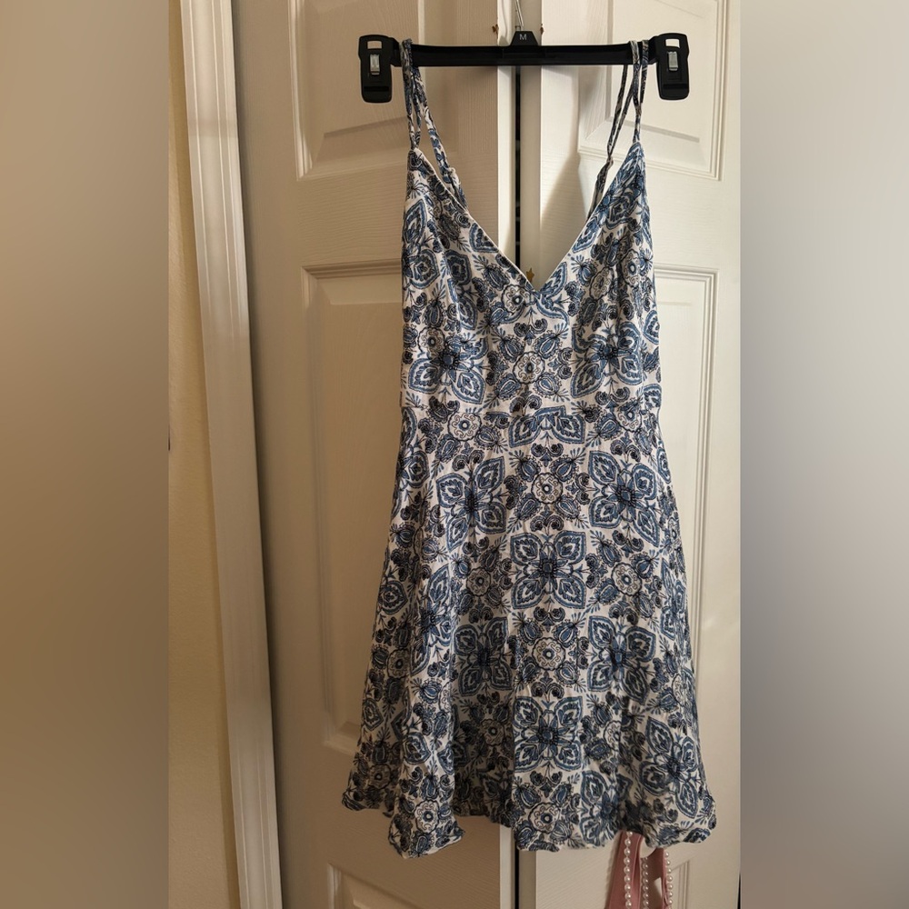 Lulus Blue Patterned Dress